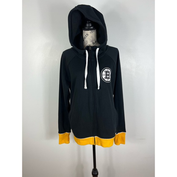 Women's Boston Bruins 4Her Zip Up Hoodie Sweatshirt with pockets - Picture 1 of 15